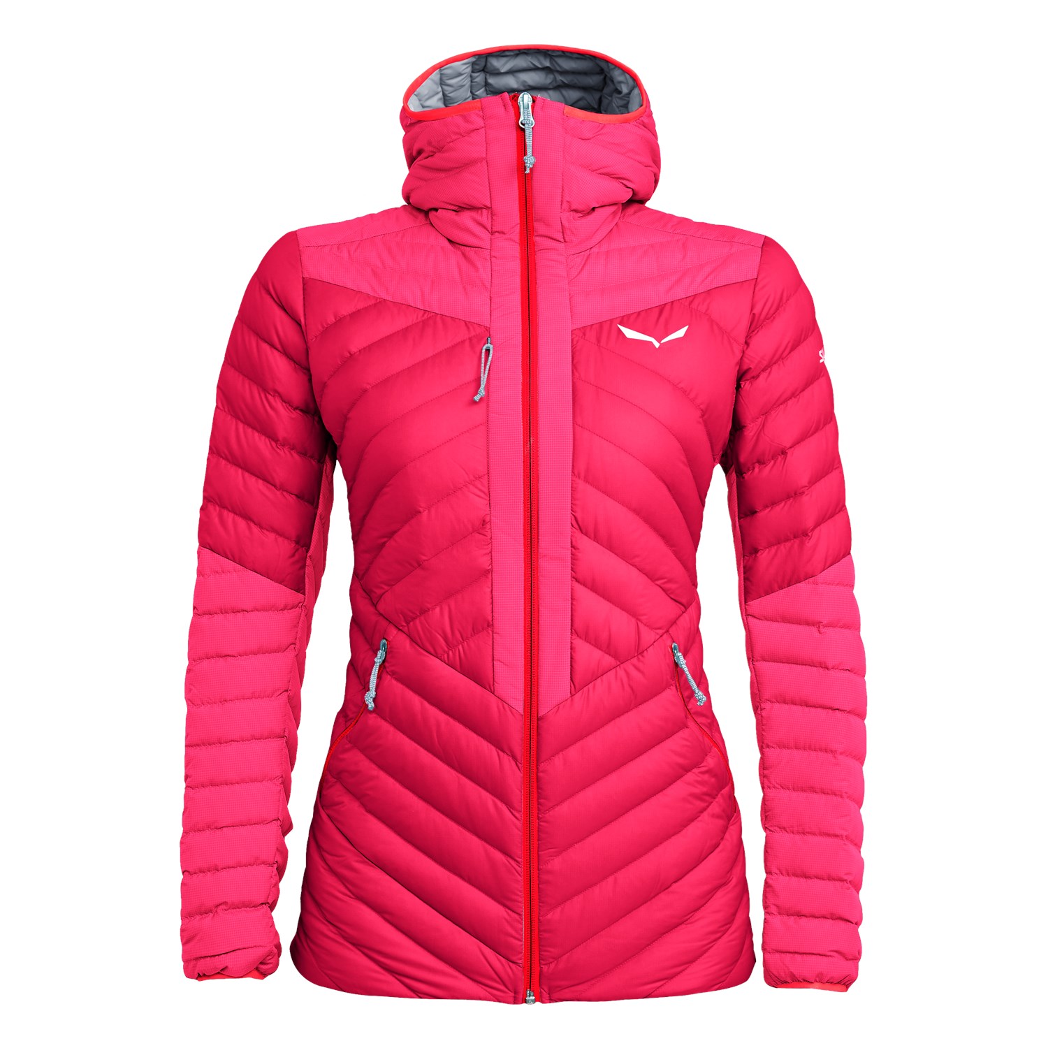 Chaqueta Plumas Mujer Chile - Salewa Ortles Light 2 Hooded - Rosas/Rosas Rojas - RMCI-20897